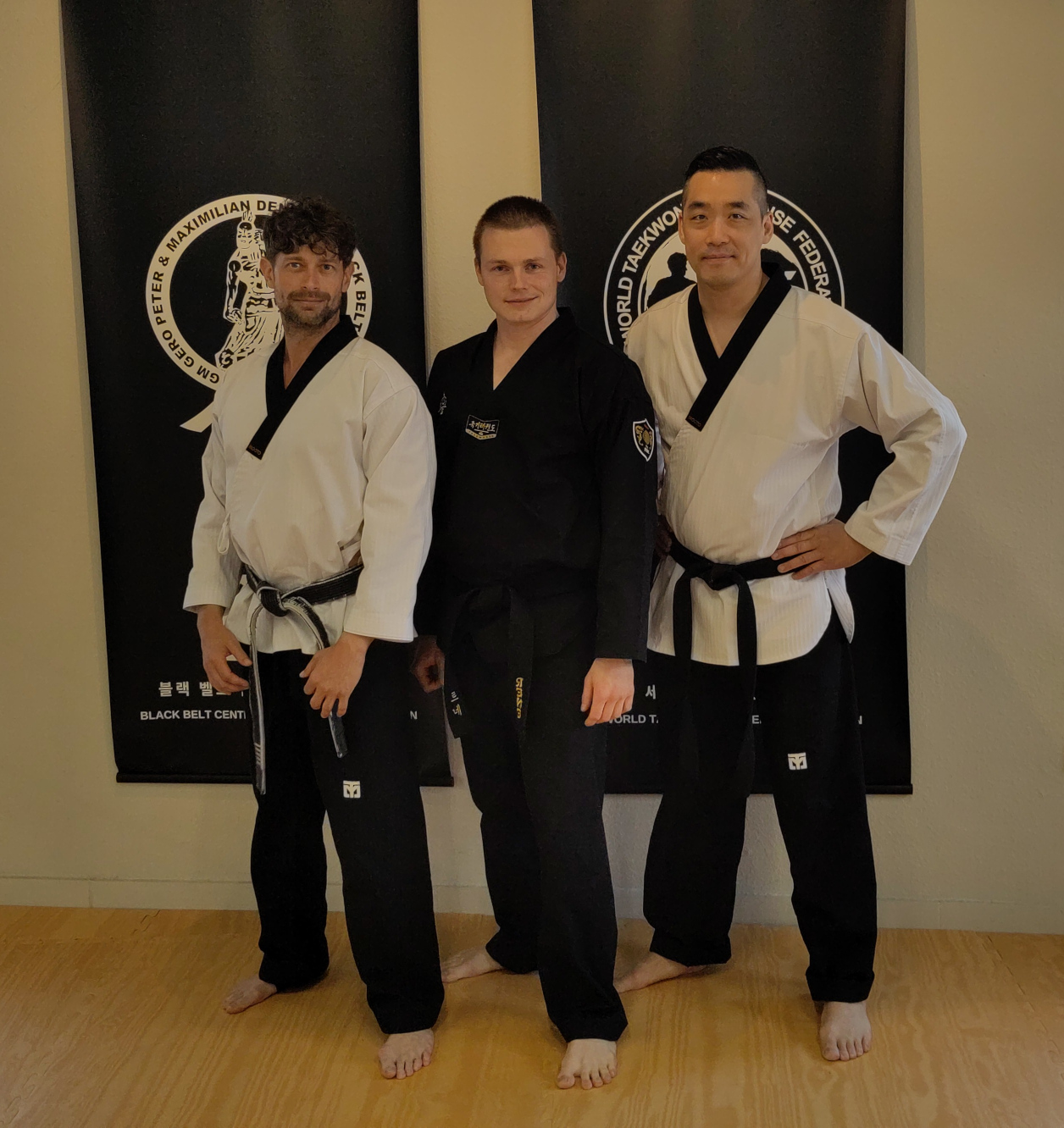 v.l.n.r.: Maximilian Dengel, René Knipschild, Kyung-Su Kwak